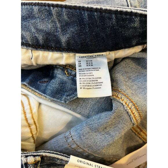 American Eagle Men's Airflex + original Straight Stretch Jeans - Size 32W x 34L - Picture 10 of 10